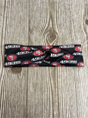 Black & Red 49er football Twisted Headband